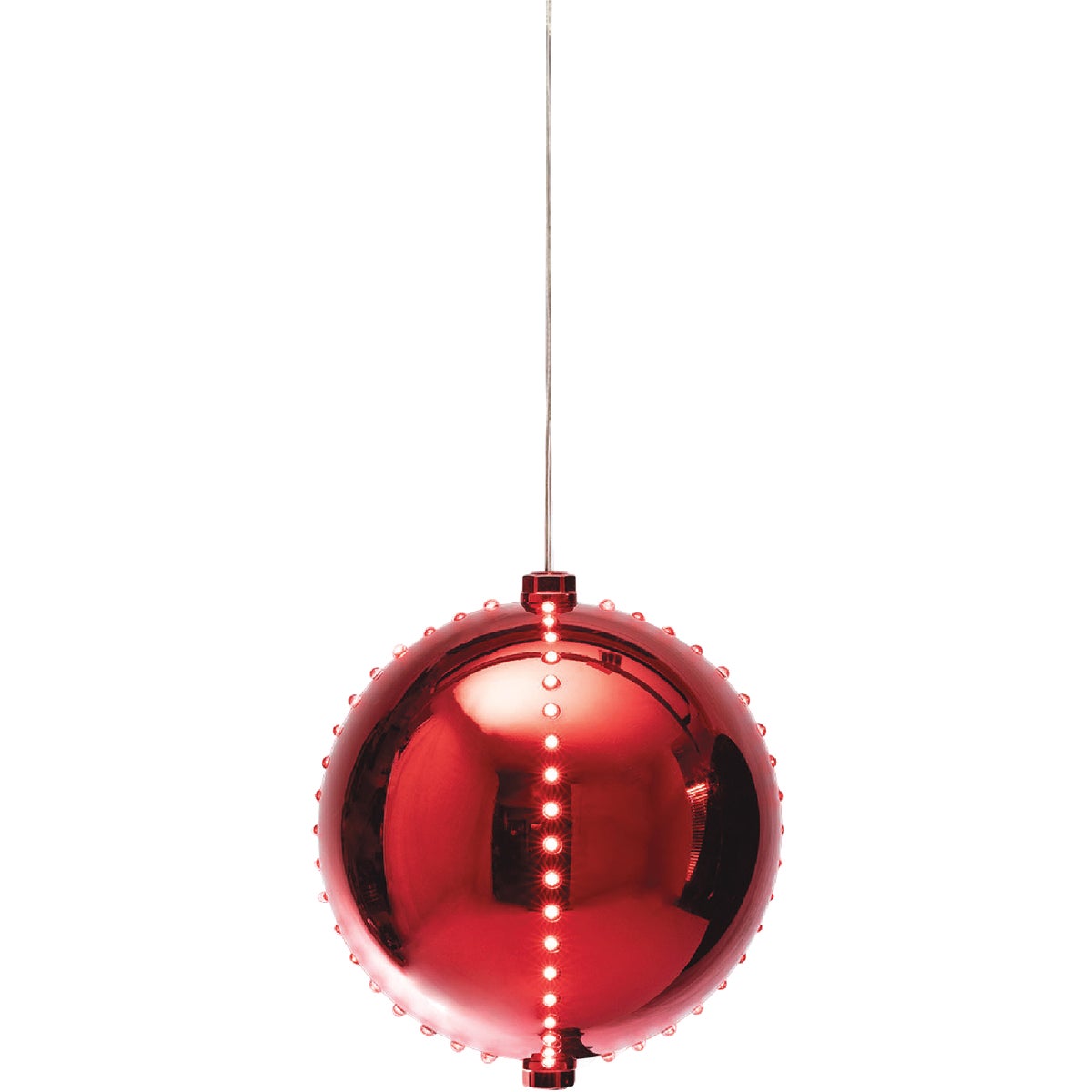 Alpine 7 In. Red Chasing LED Ball Christmas Ornament