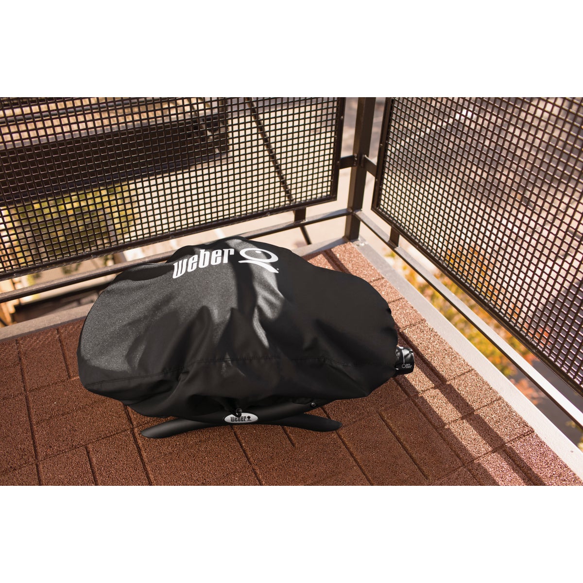 Weber Q 100/1000 27 In. Black Vinyl Grill Cover