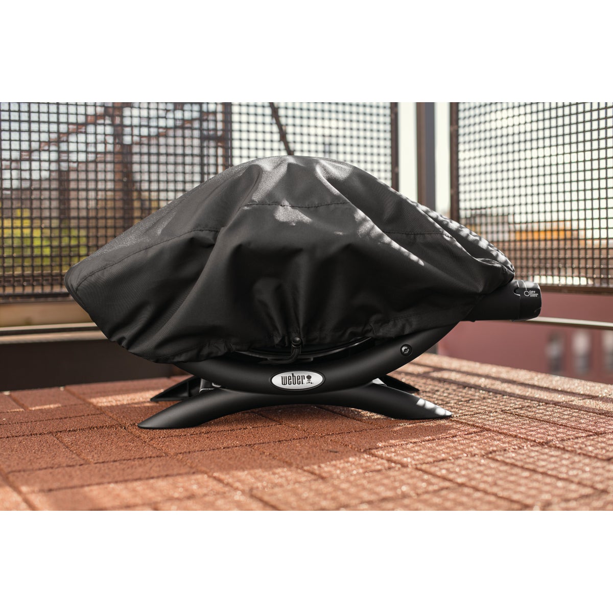 Weber Q 100/1000 27 In. Black Vinyl Grill Cover