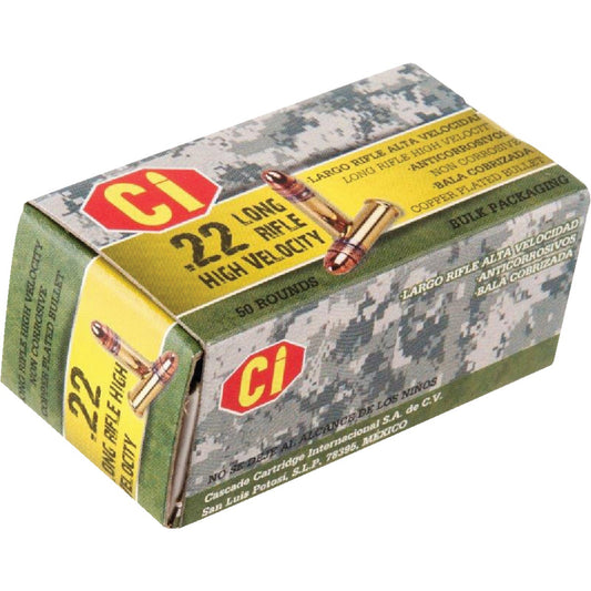 CI .22 LR 40 Grain Round Nose Rimfire Ammunition Cartridges