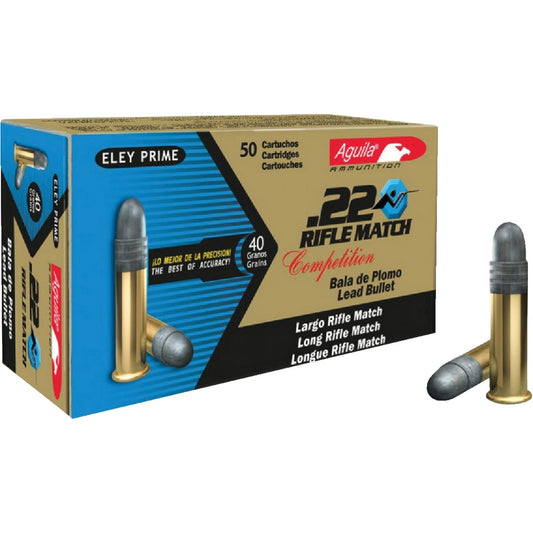 Aguila .22 LR 40 Grain Rifle Match Rimfire Ammunition Cartridges