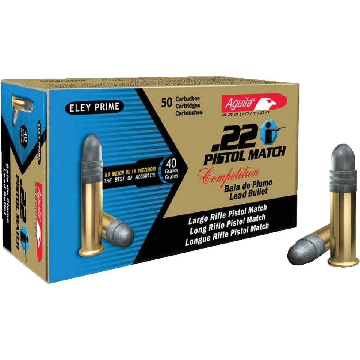 Aguila .22 LR 40 Grain Pistol Match Rimfire Ammunition Cartridges