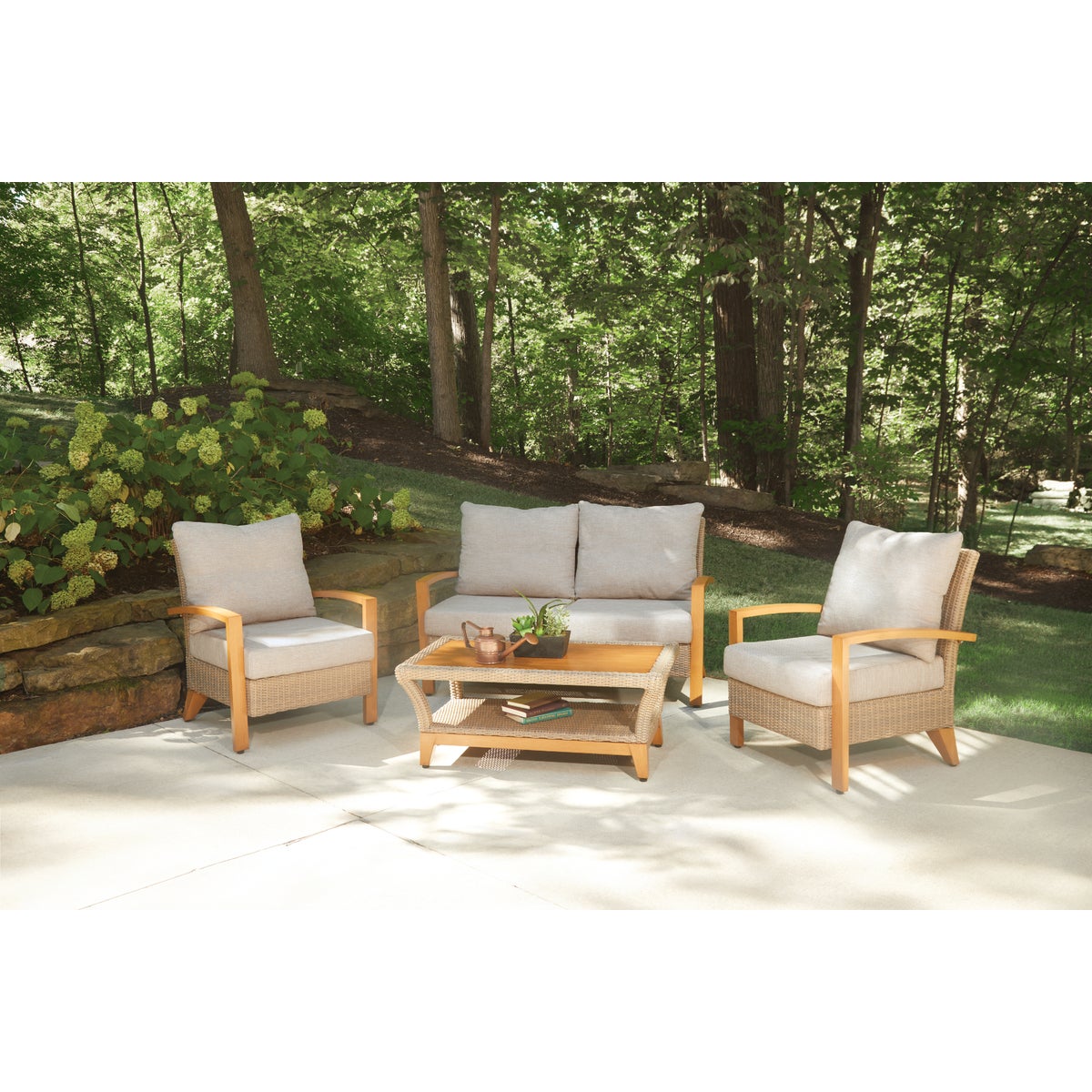 Outdoor Expressions Charleston 4-Piece Chat Set