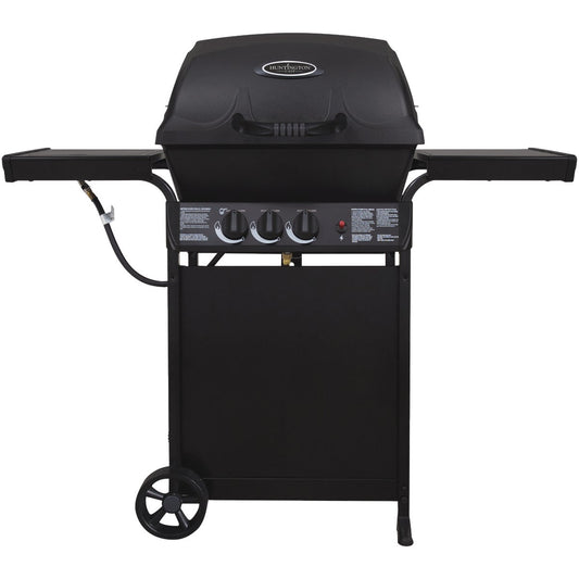 Huntington 2-Burner Black 30,000 BTU LP Gas Grill with Side Burner