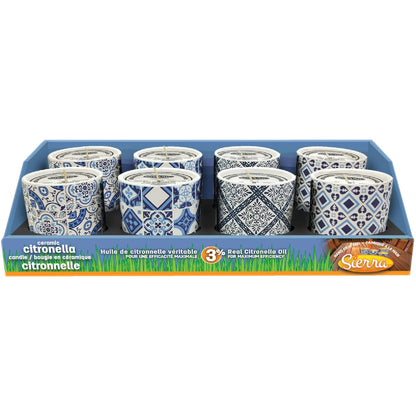 Sierra 8 Oz. Citronella Candle in Ceramic Bowl