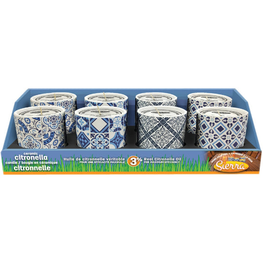 Sierra 8 Oz. Citronella Candle in Ceramic Bowl