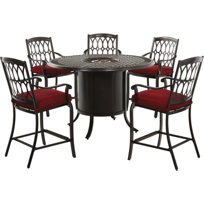 Outdoor Expressions Dondero 6-Piece Aluminum High Dining Set
