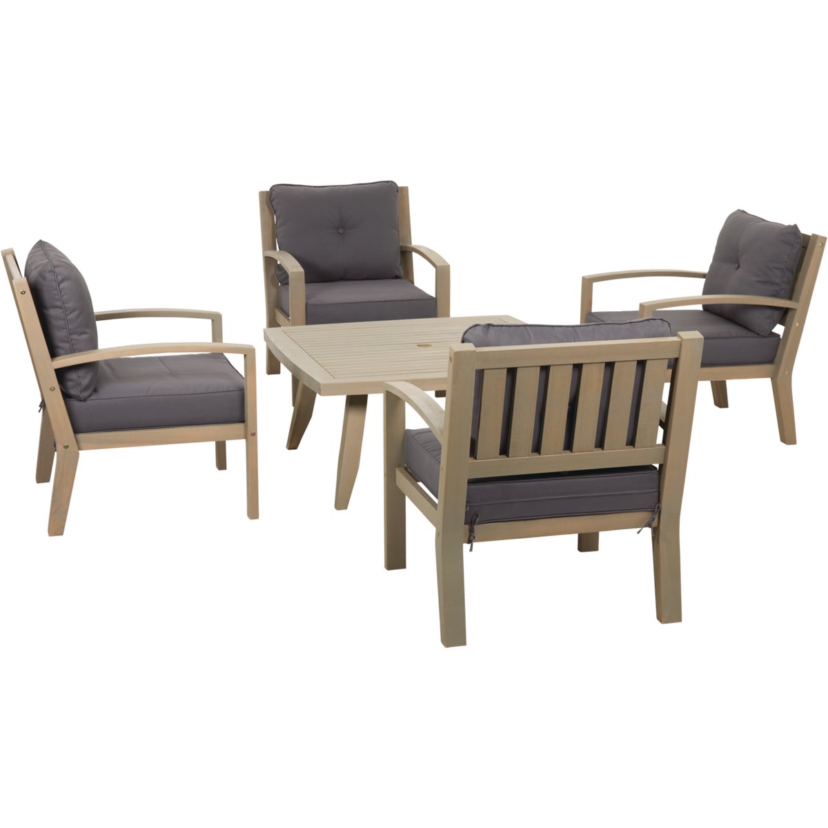 Outdoor Expressions 5-Piece Acacia Wood Chat Set