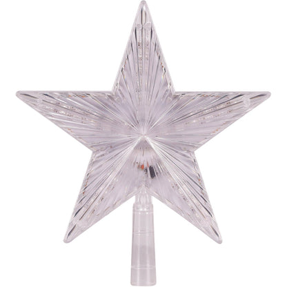 Alpine 8-Function LED 9 In. Star Christmas Tree Topper