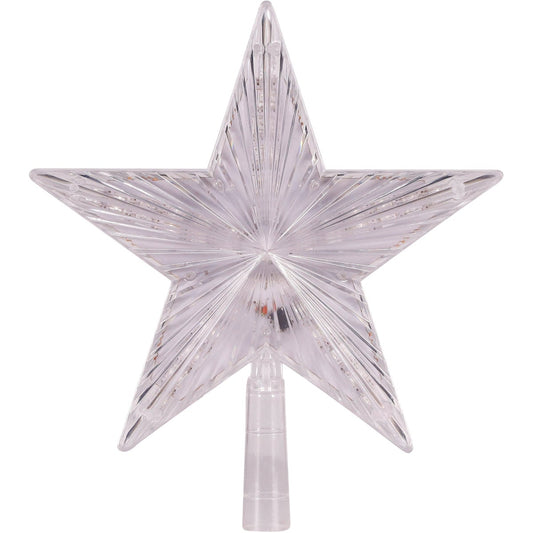 Alpine 8-Function LED 9 In. Star Christmas Tree Topper