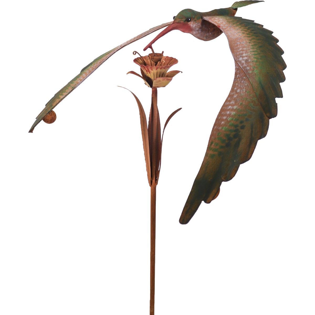 Terre Verde 44 In. Steel Rocking Hummingbird Garden Stake