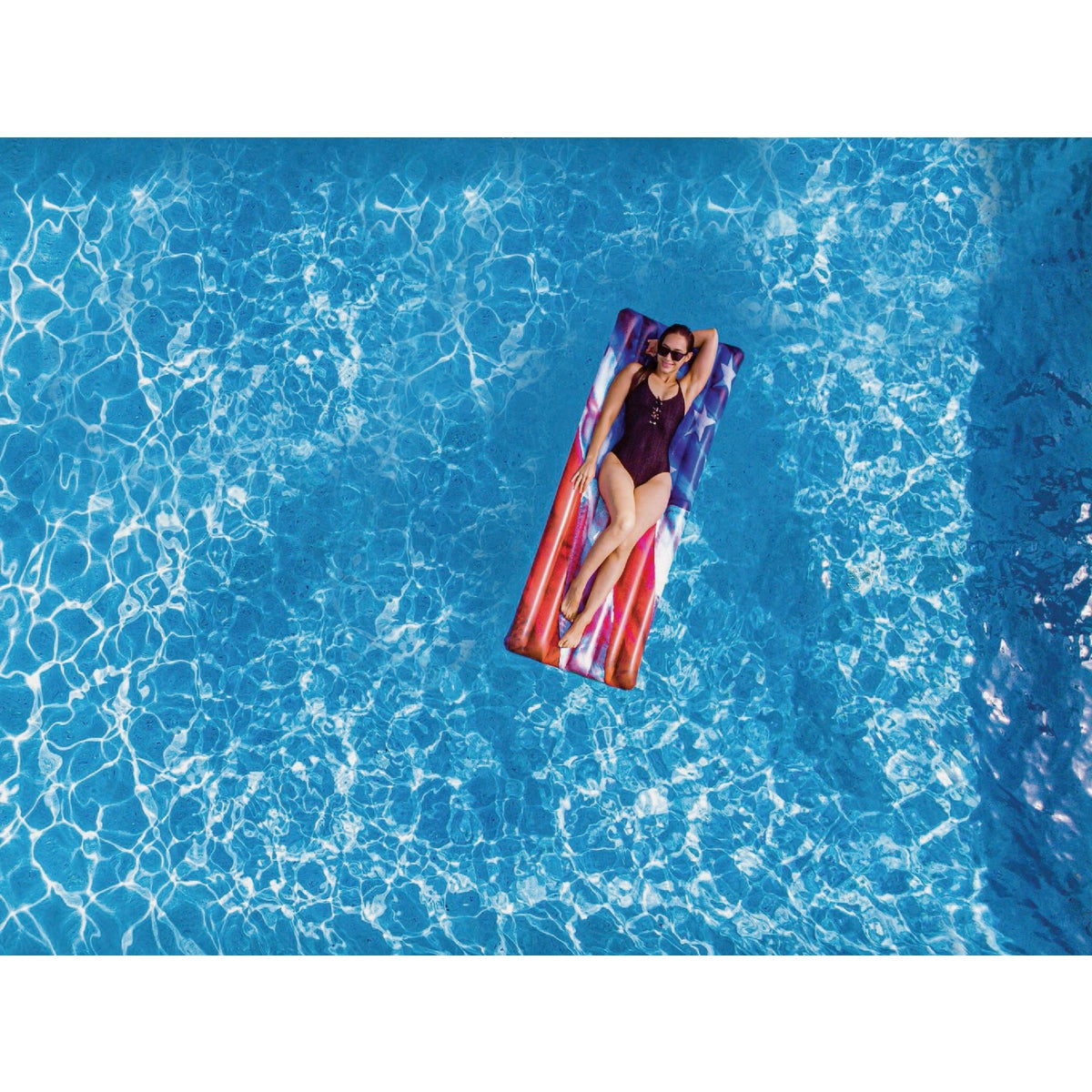 PoolCandy Stars & Stripes Deluxe Mattress Pool Raft