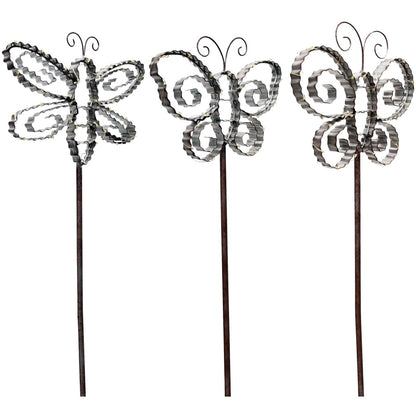 Alpine Metal 33 In. H. Insect Solar Stake Light