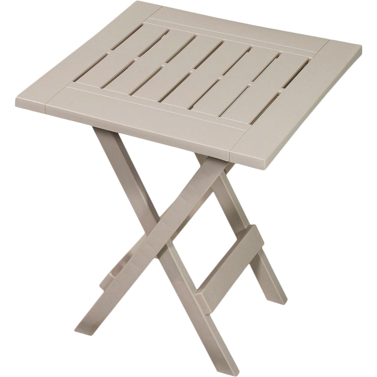 Gracious Living 17 In. Square Sandstone Folding Side Table
