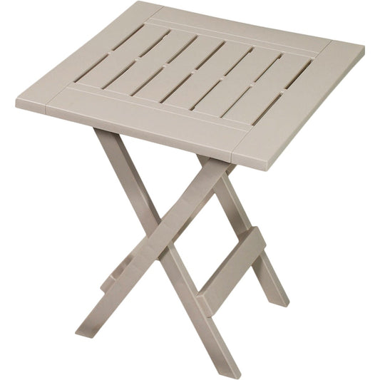 Gracious Living 17 In. Square Sandstone Folding Side Table