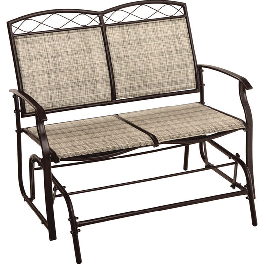 Outdoor Expressions Windsor Collection Brown Steel Double Glider