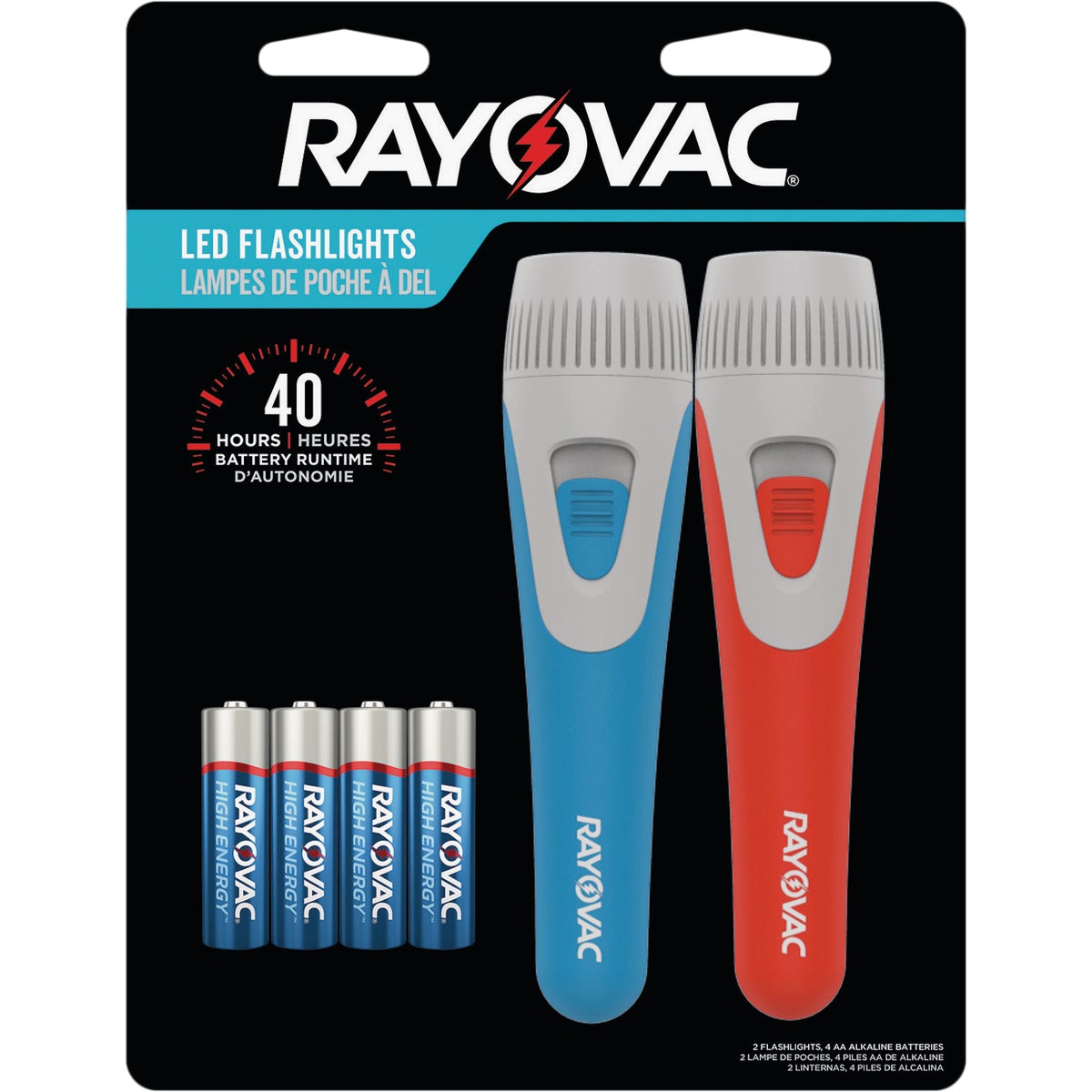 Rayovac Comfort Grip 2AA LED Flashlight (2-Pack)