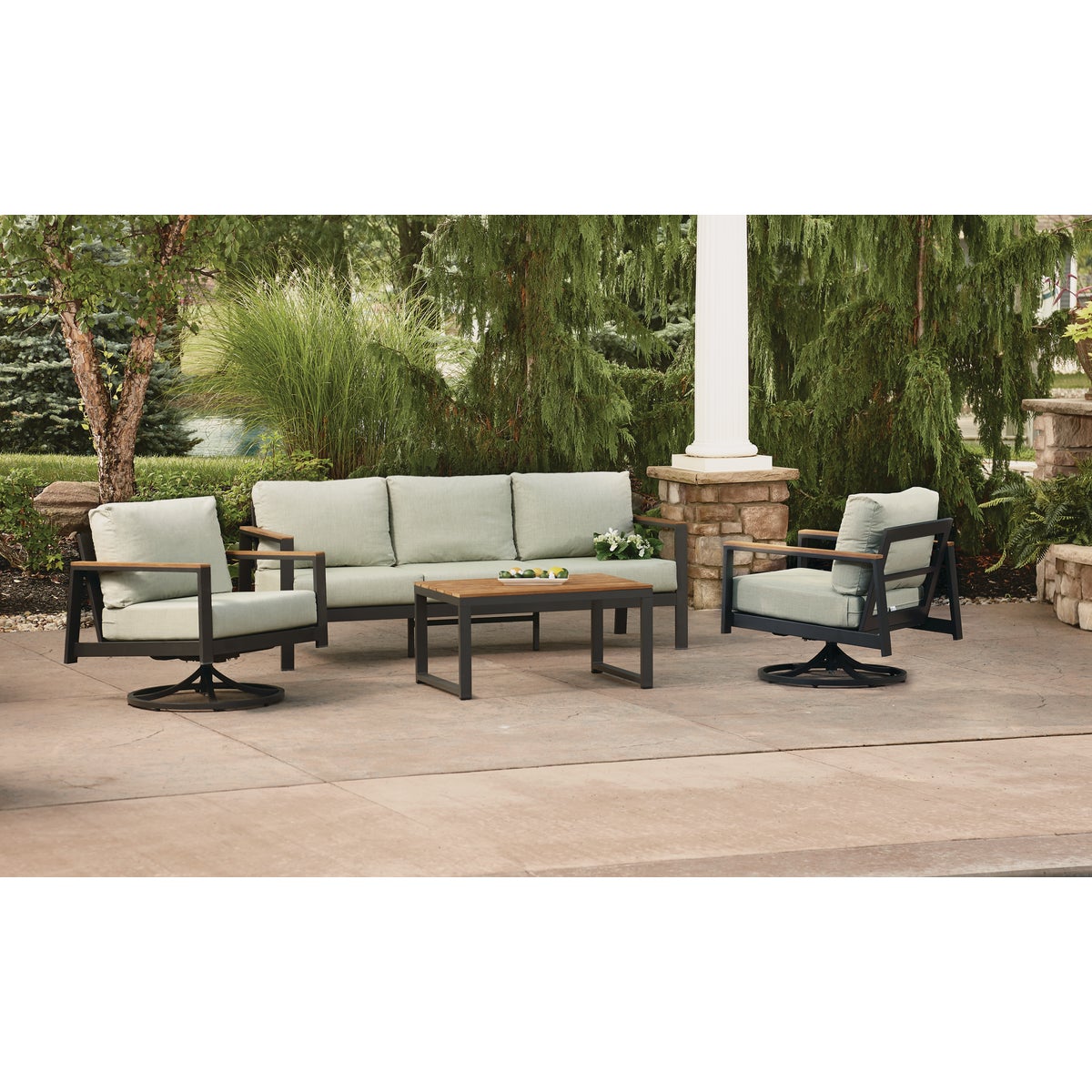 North Cape Hixon 4-Piece Chat Set with Cushions