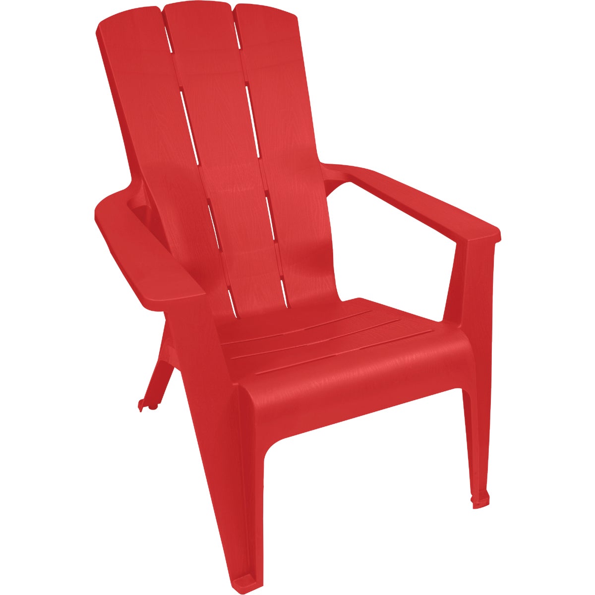 Gracious Living Red Explosion Resin Contour Adirondack Chair