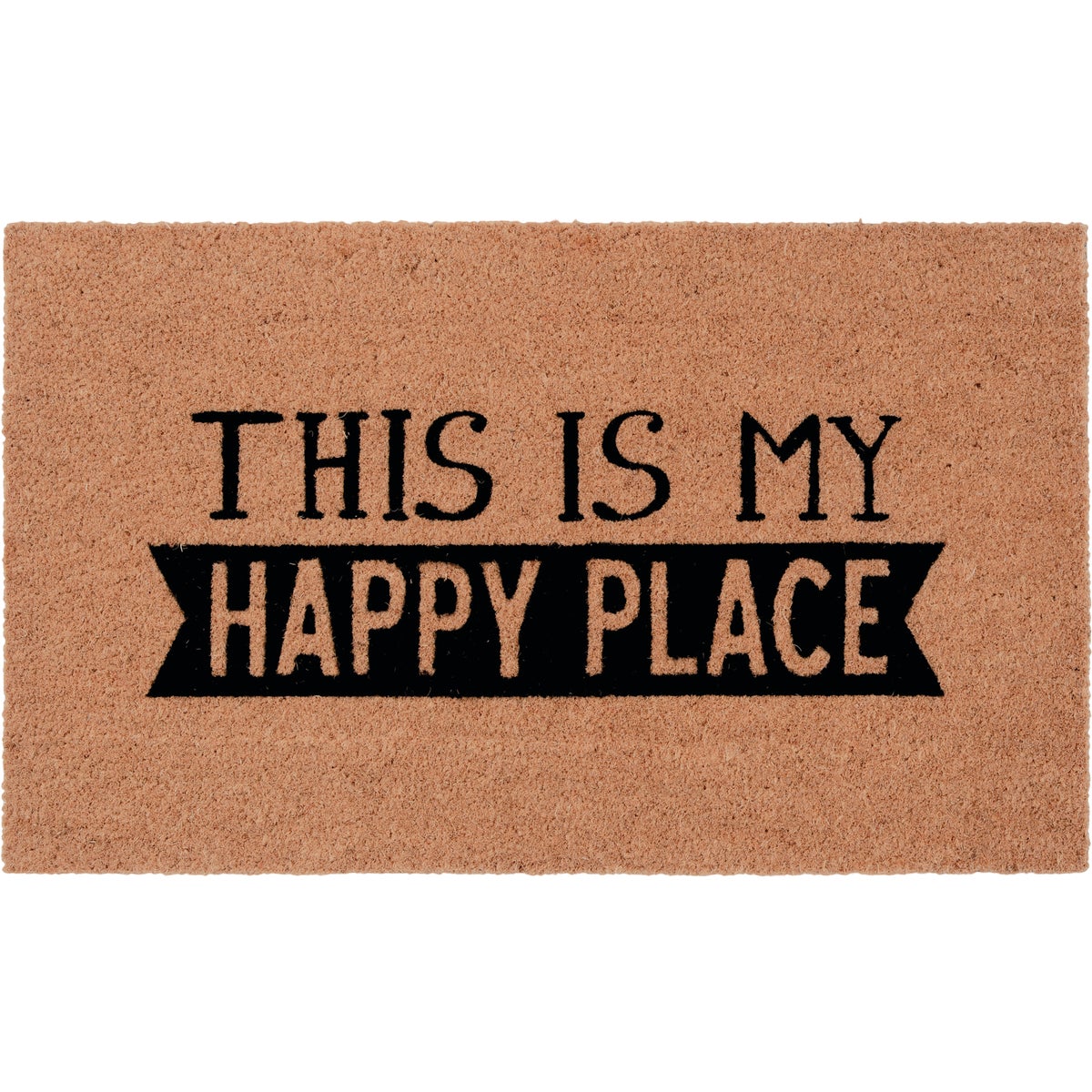 Natco Home 18 In. x 30 In. Coir Outdoor Doormat, Happy Place