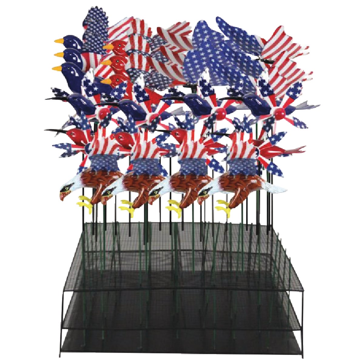 Exhart WindyWings 30 In. H. Patriotic Garden Stake Assortment