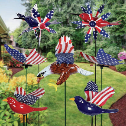 Exhart WindyWings 30 In. H. Patriotic Garden Stake Assortment