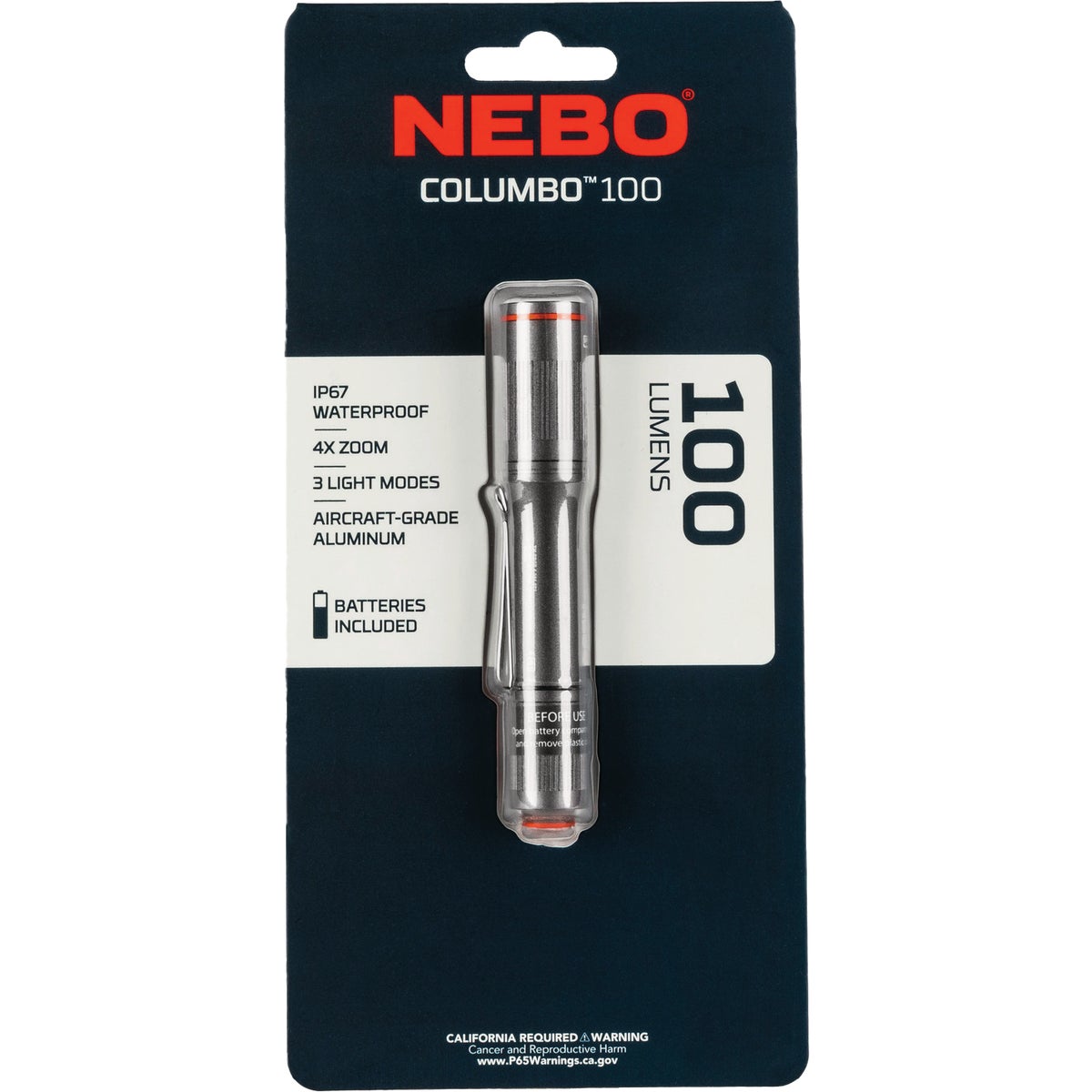 Nebo Columbo 100 Lm. AAA Anodized Aluminum LED Pen Light