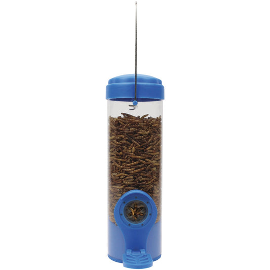 Perky-Pet 3.5 Oz. Capacity Dried Mealworm Bird Feeder with Flexports