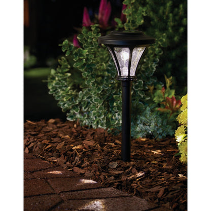 Moonrays Black 5-Lumen Plastic LED Solar Path Light