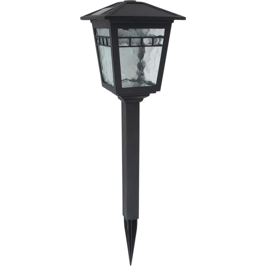 Moonrays Black 10 Lumens Plastic Coach Solar Path Light
