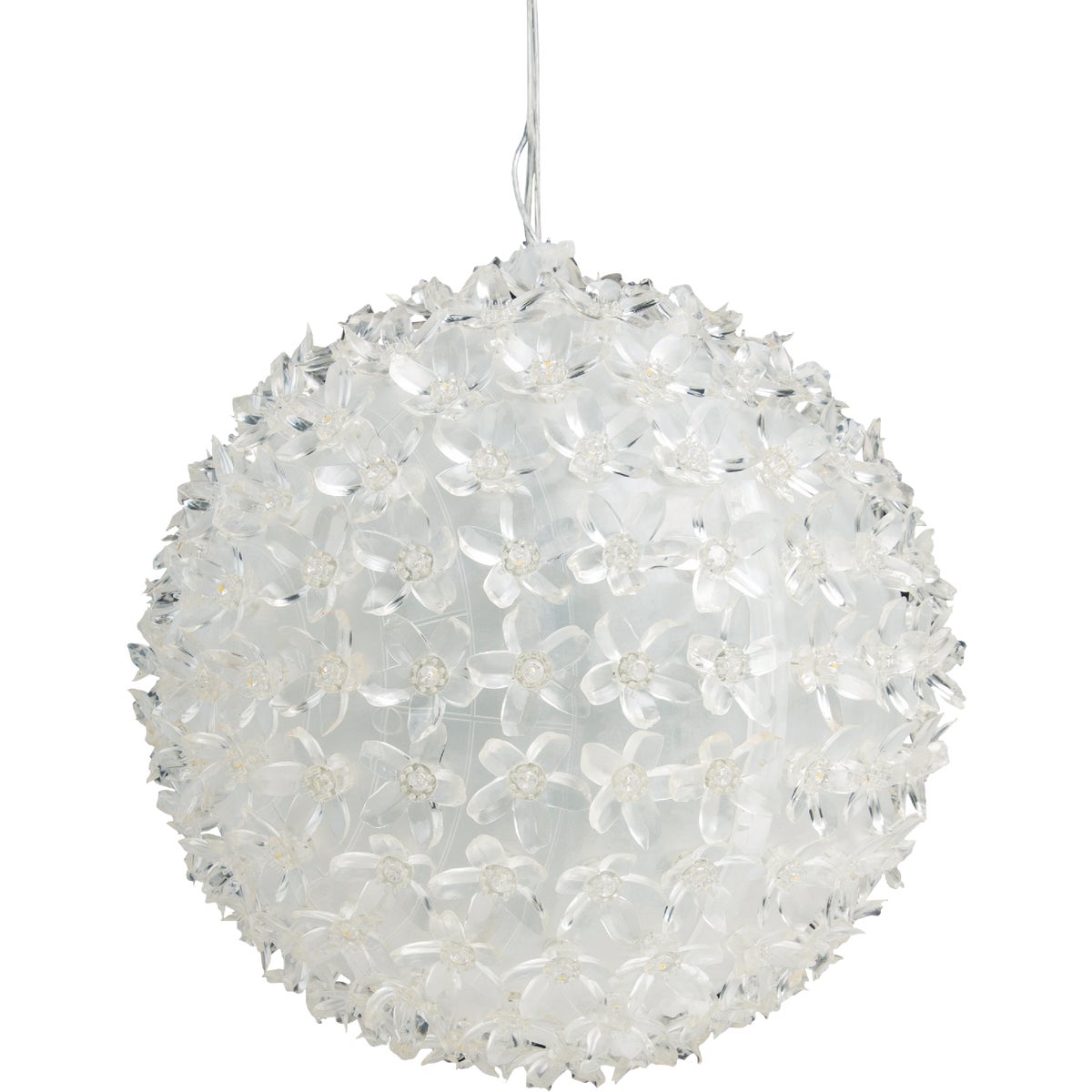 Alpine 8 In. Twinkling Blue LED Sphere Christmas Ornament