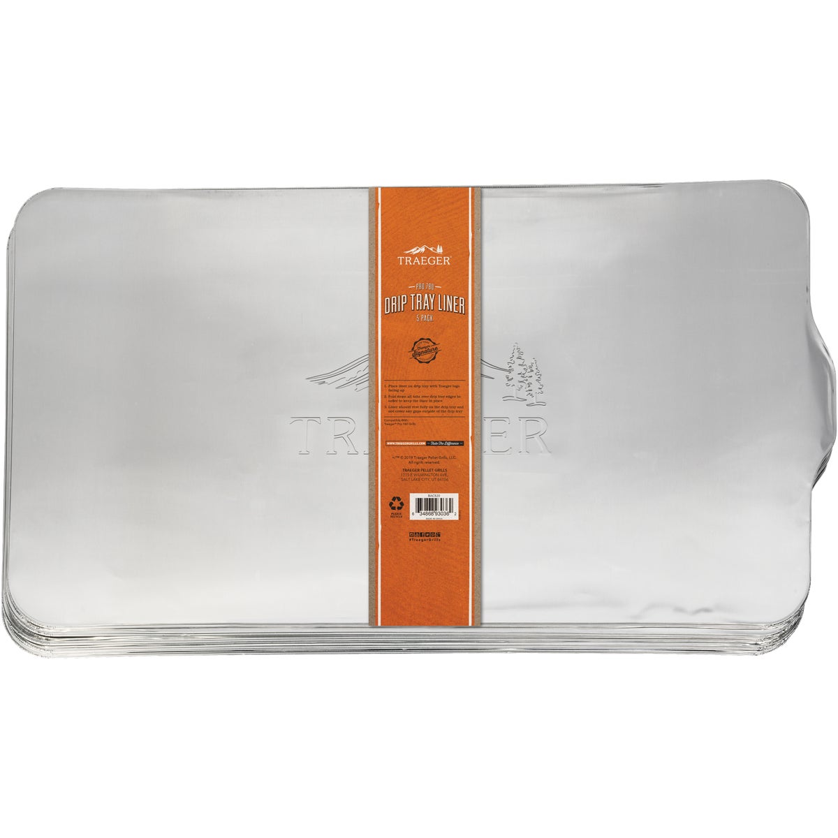 Traeger Aluminum Pro 780 Drip Tray Liner (5-Pack)