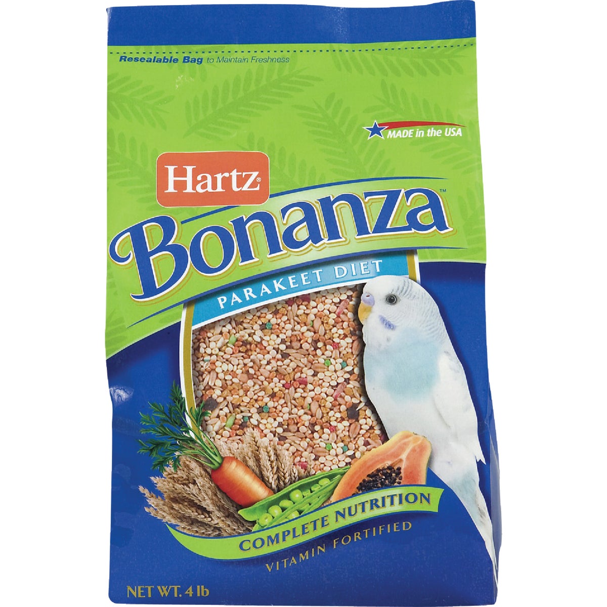 Bonanza 4 Lb. Complete Nutrition Parakeet Gourmet Diet Bird Food