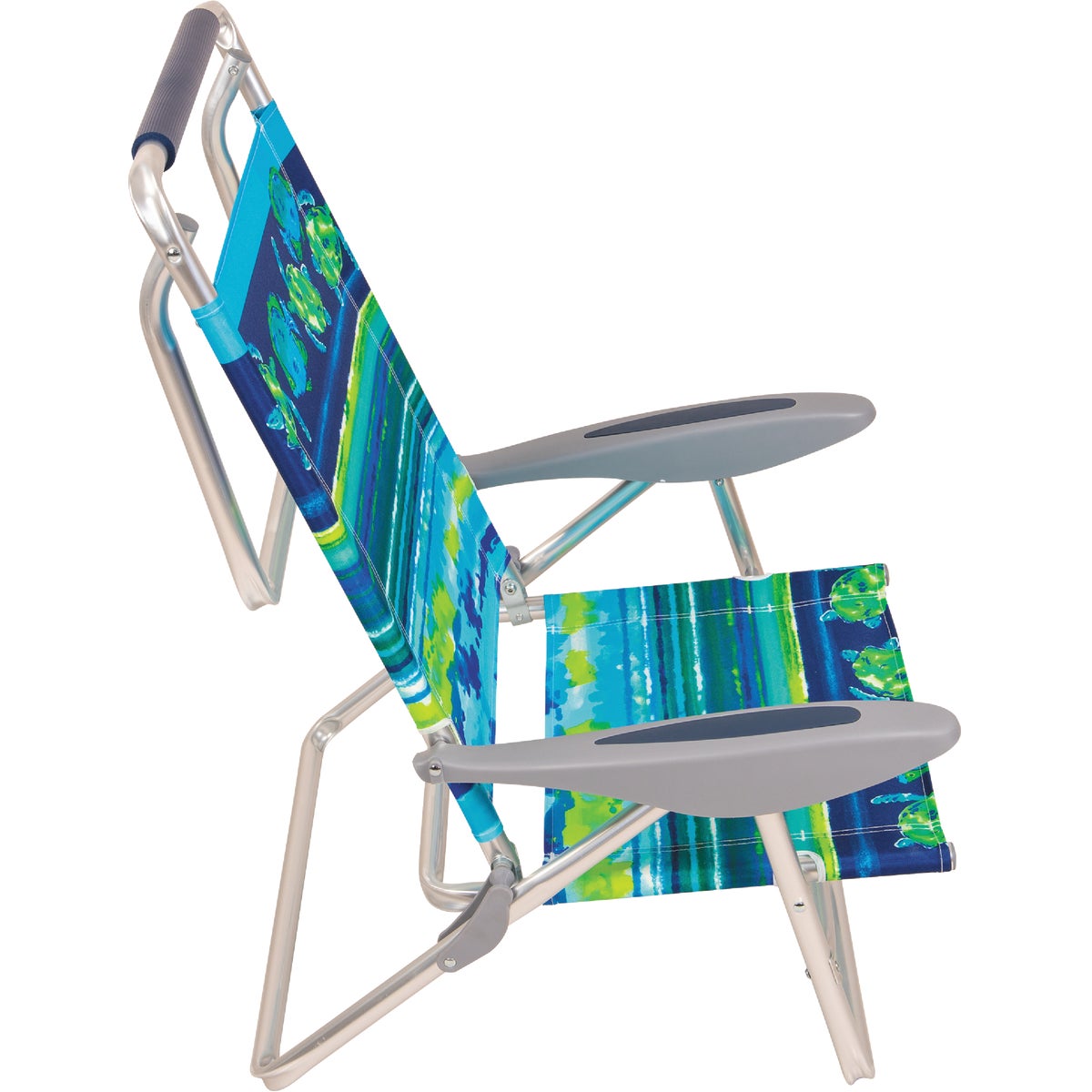 Rio Brands Wave 4-Position Fish Pattern Aluminum Folding Beach Chair