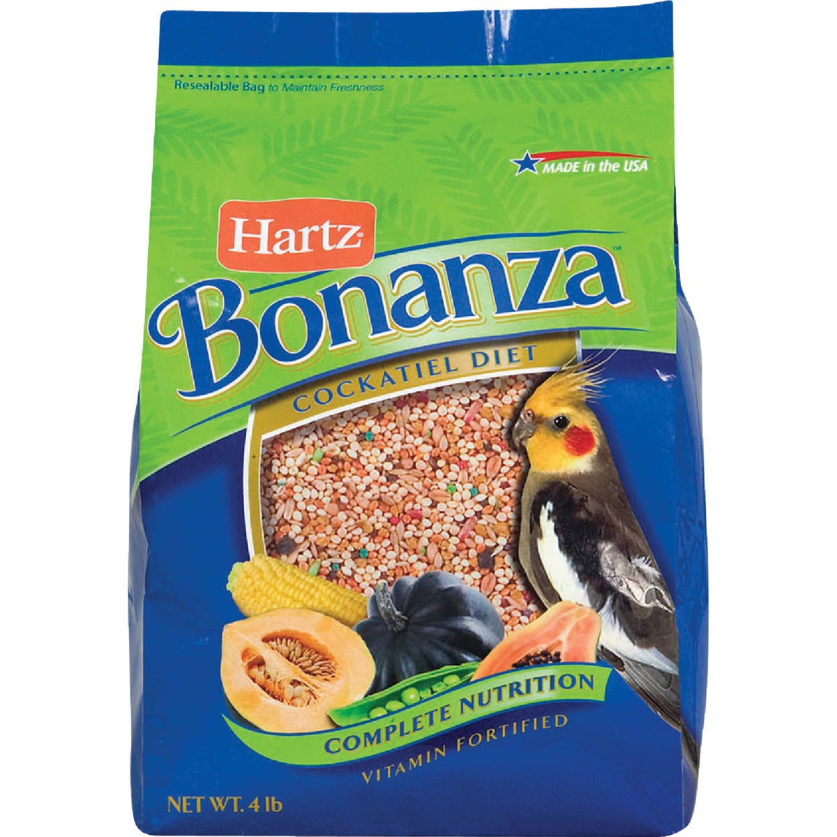 Bonanza 4 Lb. Complete Nutrition Cockatiel and Medium Beak Gourmet Bird Food