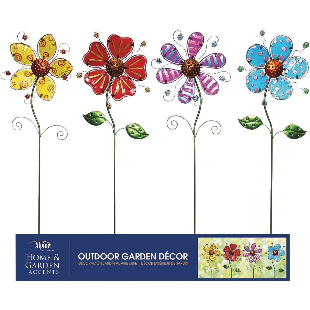 Alpine 36 In. H. Glass Flower Garden Stake