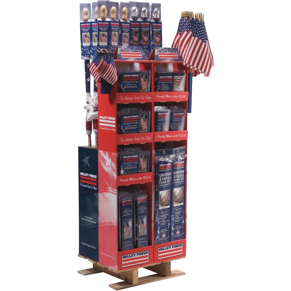 Valley Forge Multi-Product Patriotic Quarter Pallet American Flag Display