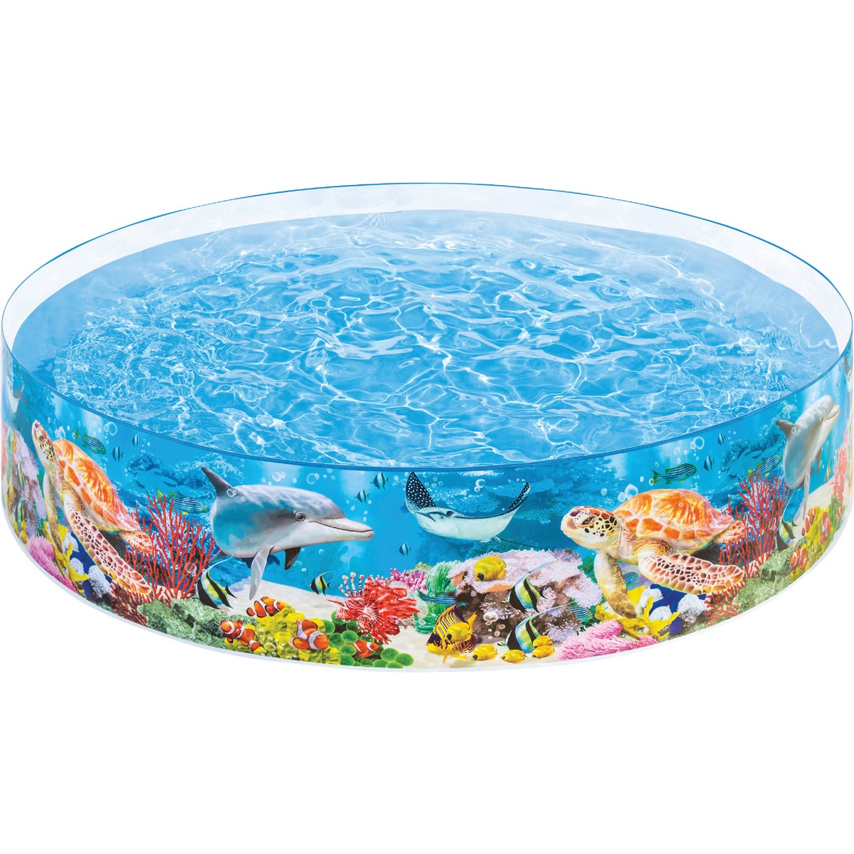 Intex 18 In. D. x 8 Ft. Dia. Polyethylene Deep Blue Sea Snapset Pool