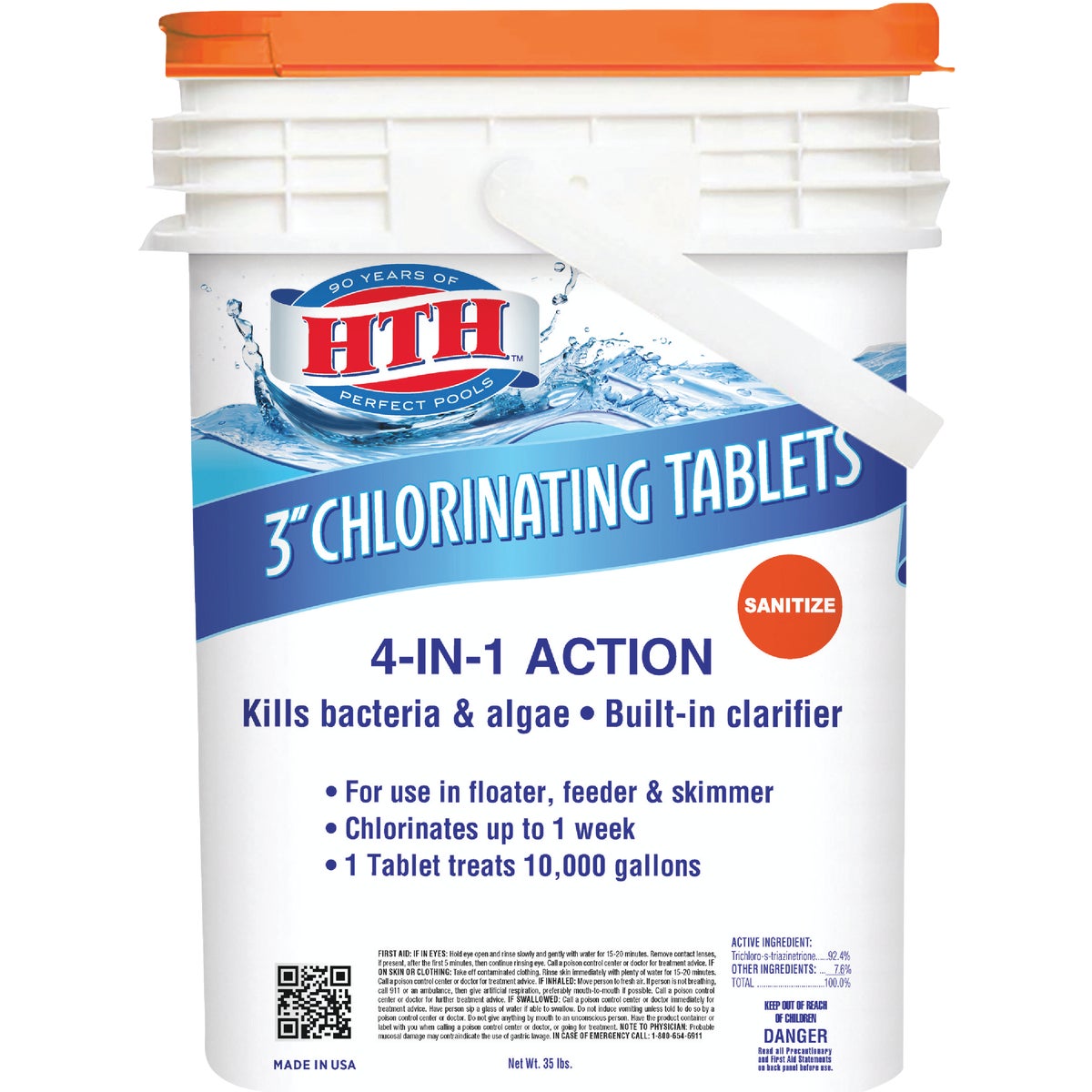 HTH 3 In. 35 Lb. Chlorine Tablet