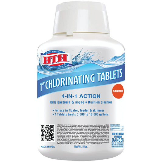 HTH 1 In. 5 Lb. Chlorine Tablet