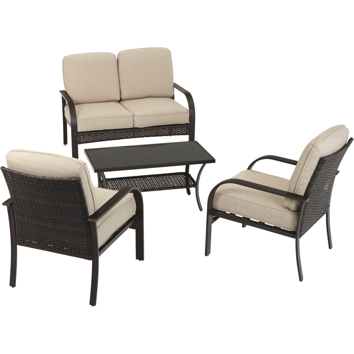 Donglin Logandale 4-Piece Chat Set with Cushions