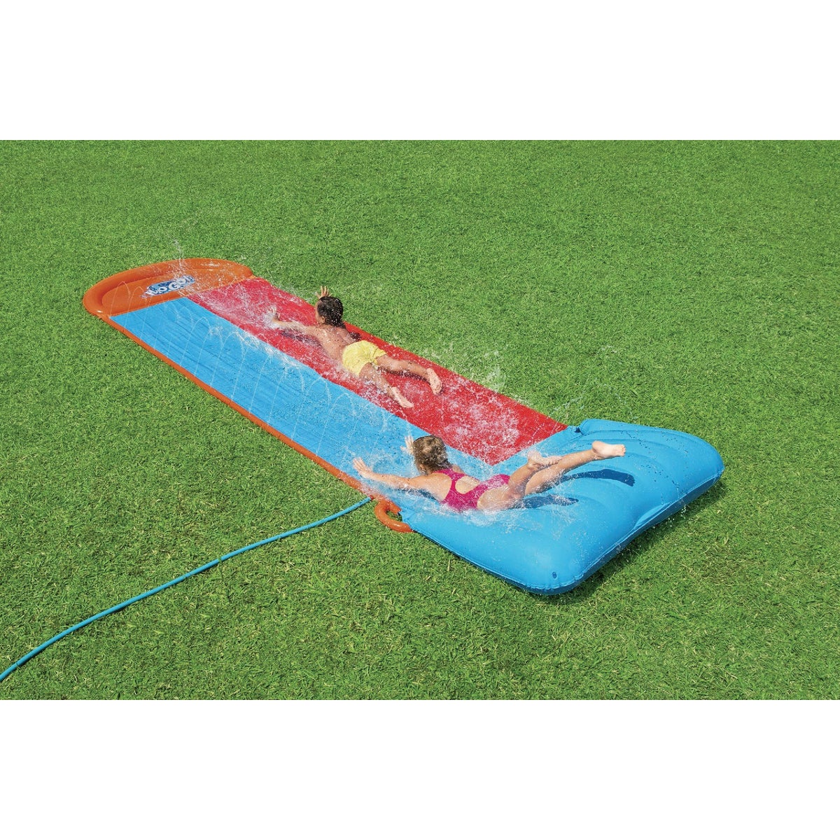 H2OGO! Tsunami Splash Ramp 16 Ft. Double Water Slide