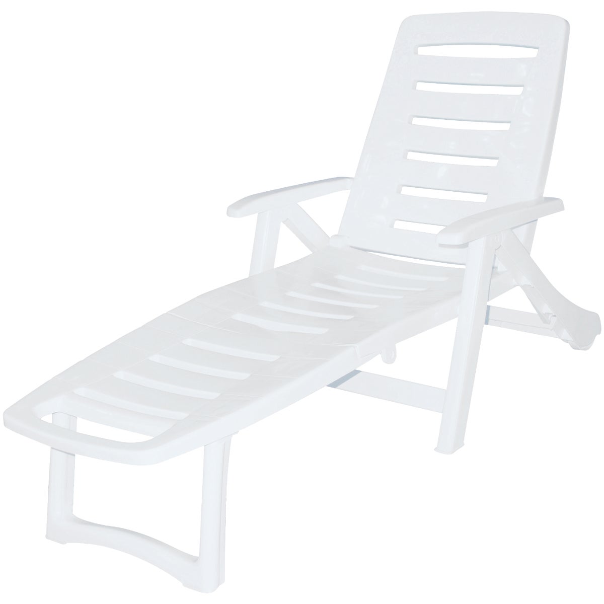 Gracious Living Antigua White Resin Multi-Position Back Rest Lounger