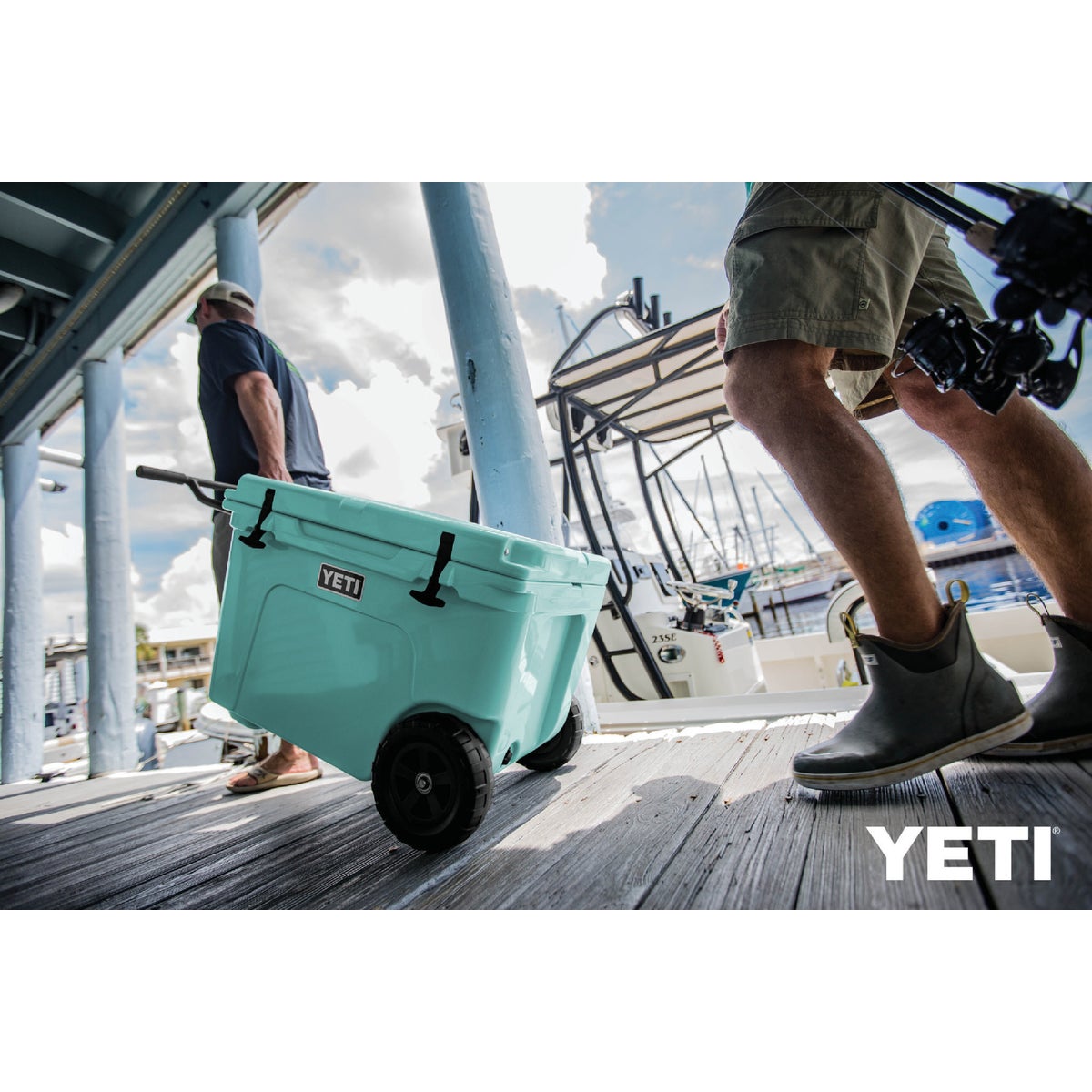 Yeti Tundra Haul 45-Can 2-Wheeled Cooler, Seafoam