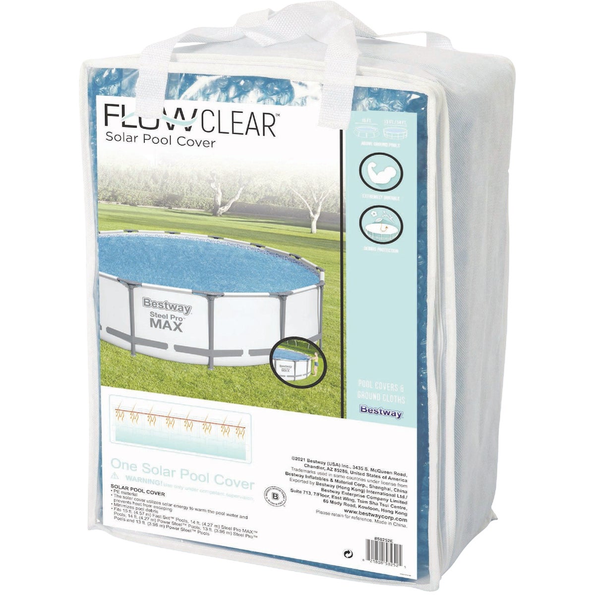 Bestway Flowclear 15 Ft. Round PVC Solar Pool Cover