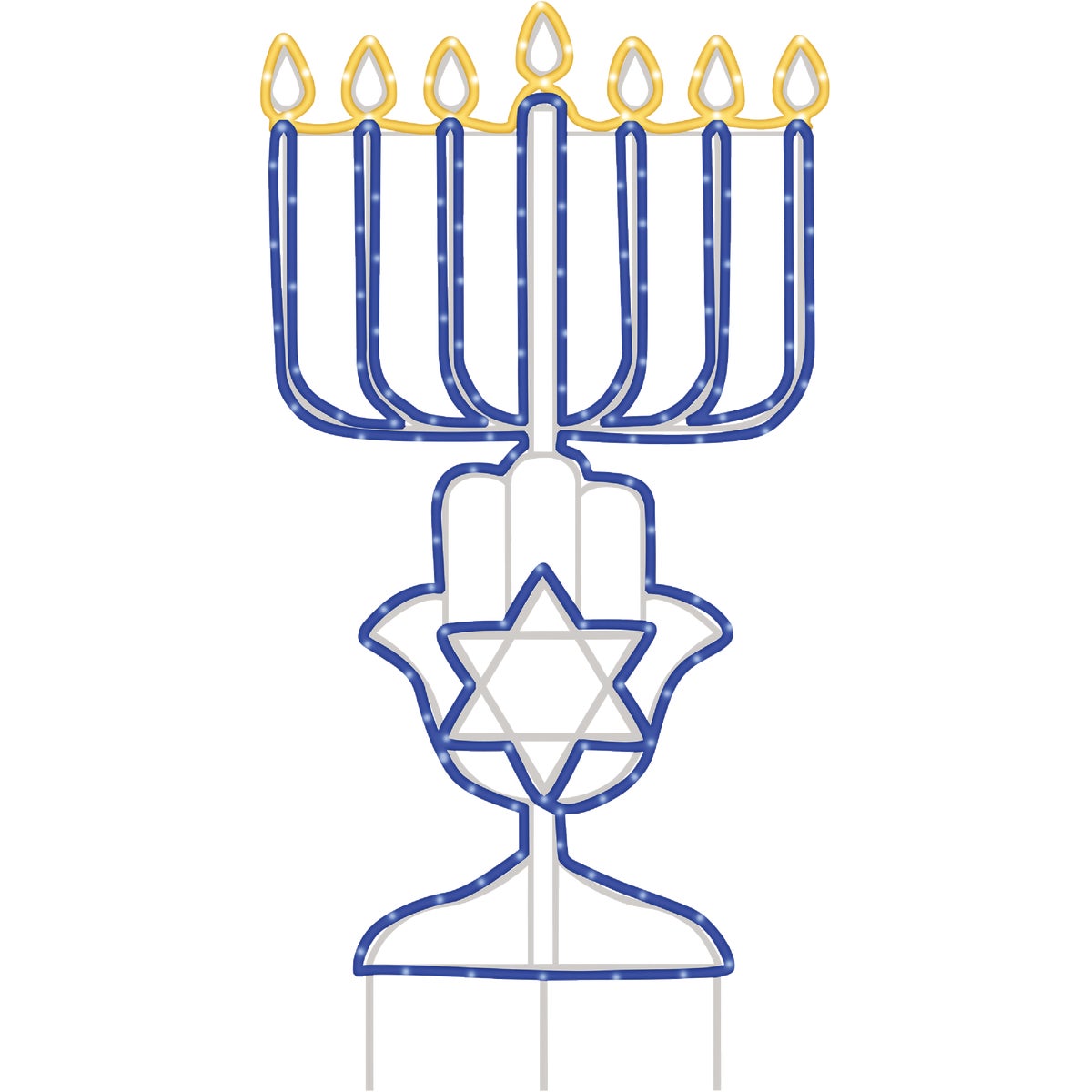 Alpine 52 In. H. LED Menorah Outdoor Lighted Hanukkah Decoration