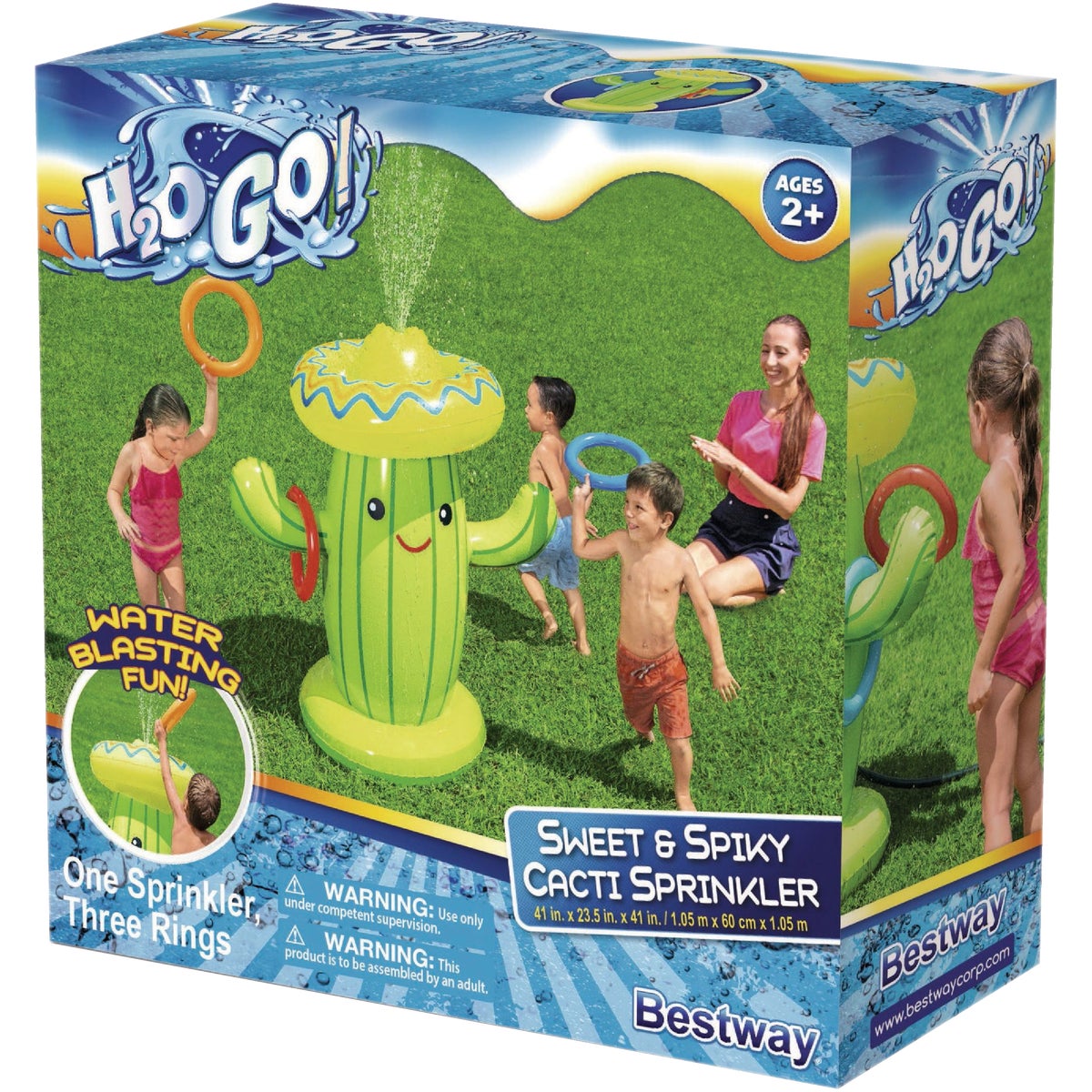 H2OGO! 41 In. x 23.5 In. x 41 In. Sweet & Spiky Cacti Sprinkler