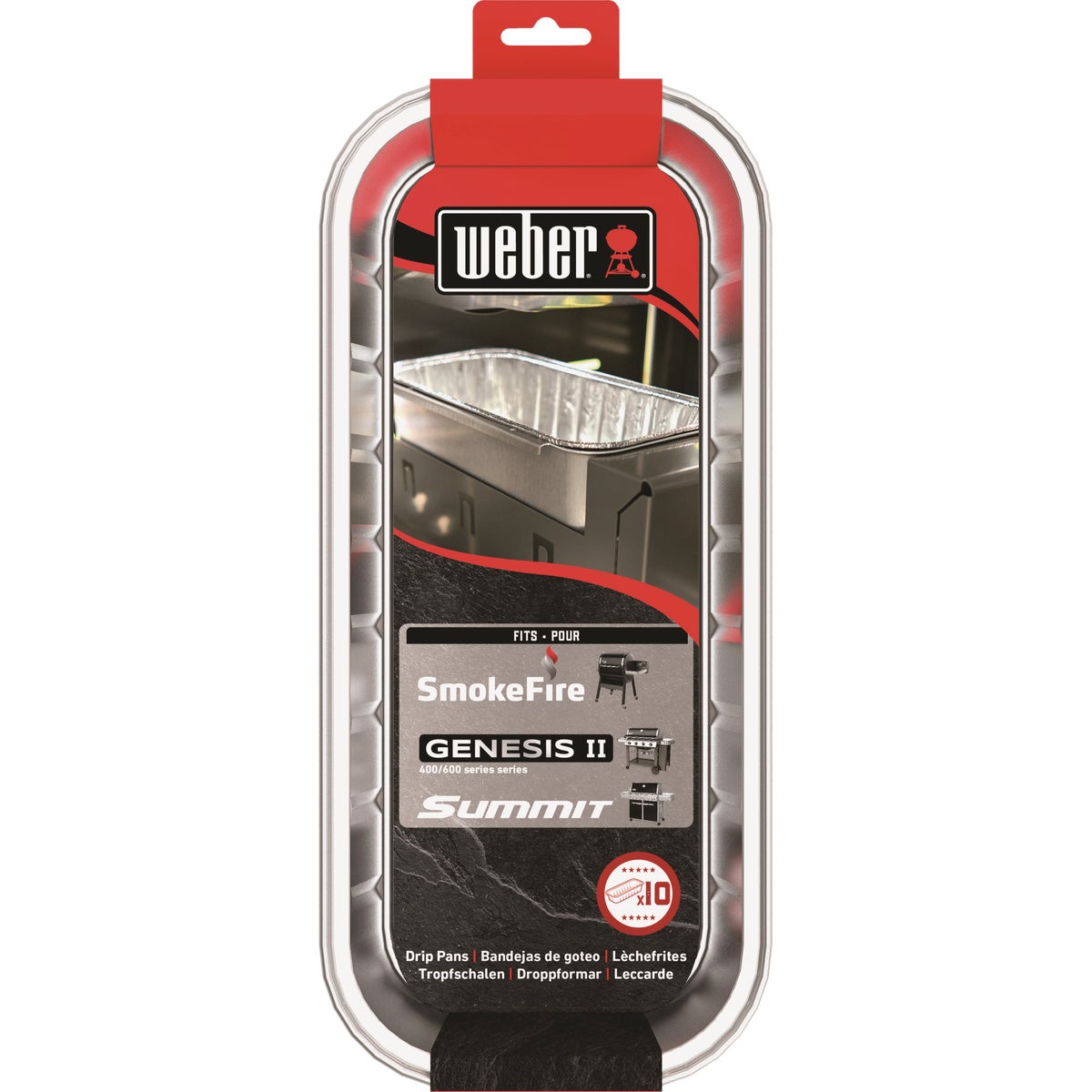 Weber 11 In. x 5 In. x 2.5 In. Aluminum Drip Pans (10-Pack)