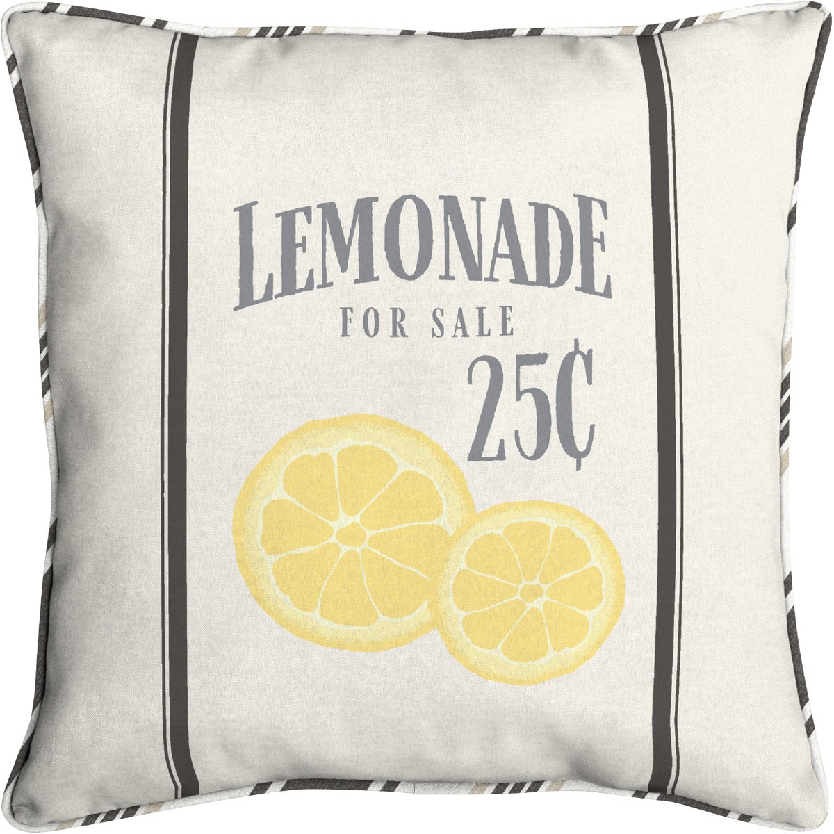 Oceantex 18 In. W. x 5.5 In. H. x 18 In. L. Recycled Polyester Lemonade Pillow