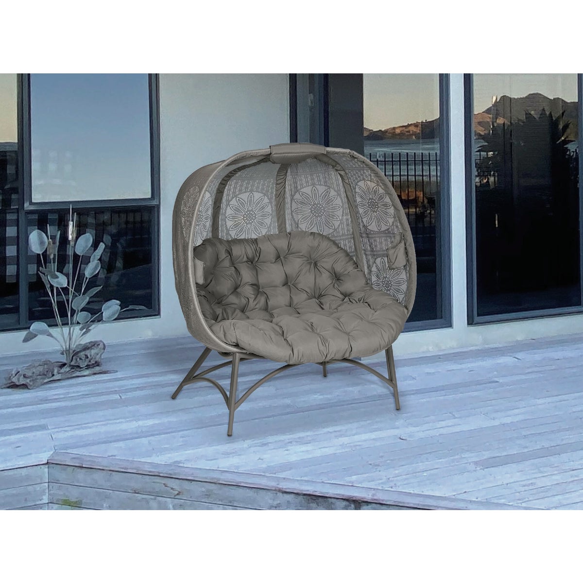 Flowerhouse Cozy Pumpkin 45 In. W. x 56 In. H. x 25 In. D. Sand Loveseat